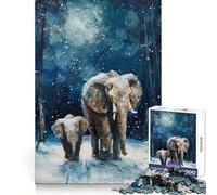 Winters Gentle Giants 1000 Piece Jigsaws for Teenagers Puzzle Recall Skill Restful Escape Crisp Edges Cozy Xmas Gift (38x52cm)