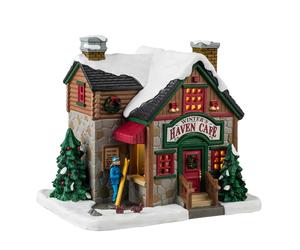 Winter's Haven Café Lemax Christmas Village Illuminated Building