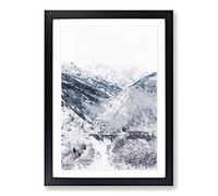 Wintertime at Denali National Park Alaska Framed Print | A2 Black Framed Wall Art | Ready to Hang | Modern Nature Picture | Living Room Bedroom Lounge Office