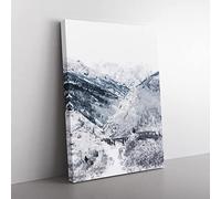 Wintertime At Denali National Park Alaska Modern Canvas Wall Art Print Ready to Hang, Framed Picture for Living Room Bedroom Home Office Décor, 60x40 cm (24x16 Inch)