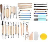 Winterworm 51pc Pottery Clay Sculpting Tools, Pottery Carving Tool Complete Universal Pottery Tool Kit Detailing Clay Tool Craft Set for Sculpting Molding Clay Ceramics Sculpture Carving Design