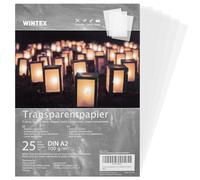 WINTEX Tracing Paper A2 100gsm (25 Sheets) - Transparent Vellum Paper for Printer Drawing Art Sketch Pattern Transfer - Ideal for Arts Crafts Architectural Drawings - Translucent
