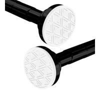 wintfarm Extendable Shower Curtain Poles 48-200 cm,No Drill Tension Rod Adjustable Shower Curtain Rail,Non-Slip,Never Rust,304 Stainless Steel,for Bathroom,Kitchen(Black, 48-200 cm/18-78 in)