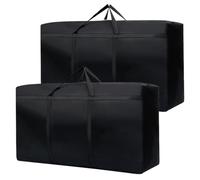 wintfarm extra large storage bags,2PCS 180L Waterproof Duvet Moving Boxes,600D Oxford For Under Bed Storage,Clothes,Bedding Or Traveling And Moving,100 * 60 * 30cm large storage bags with zips
