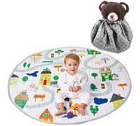 Winthome Baby Play Mat Round, Non-Slip Gym Play Mat Toy Storage - Washable Crawling Mat 59'' (Upgrade-House)