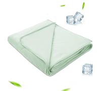 Winthome Cooling Blanket, Double-Sided Throw Blanket with Japan Q-max>0.5 Cooling Fibre for Night Sweats Twin/Double Size Light green 150 × 200cm