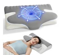 Winthome Memory Foam Pillow for Neck Pain, Restorative Sleep Cervical Pillow, 60D Slow Rebound Ergonomic Pillow with Removable Cover