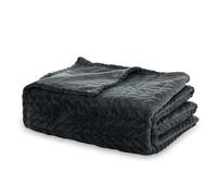 Winthome Soft Throw Blanket for Sofa Bed, Warm Fleece Blankets for Adult, Cozy for All Seasons (Dark Grey, Double/150x200cm)