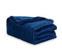 Winthome Soft Throw Blanket for Sofa Bed, Warm Fleece Blankets for Adult, Cozy for All Seasons (Navy Blue, Queen/220x240cm)