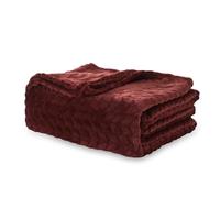 Winthome Soft Throw Blanket for Sofa Bed, Warm Fleece Blankets for Adult, Cozy for All Seasons (Wine Red, Double/150x200cm)