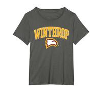 Winthrop Eagles | Official NCAA University of | NCAFWNT02 T-Shirt, Women's Plus, Asphalt Grey, 3X