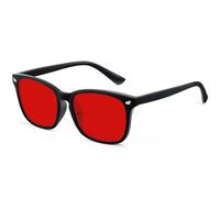 WINTOO Red Light Glasses Blue Light Blocking Gaming Glasses for Men Computer Red Lens Glasses Anti Blue Light for Sleeping, Red Glasses for Visual Fatigue