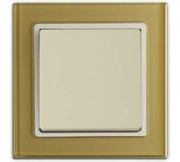 wintop DIY Colorful 27 Styles Wifi Smart Switch, 16A 1 Gang 1 Way Work With Alexa (55FT Gold Glass Single Switch)