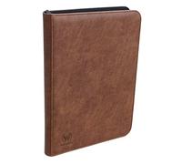 WINTRA 504 Pockets Classical Brown Leather Card Binder, Premium 9-Pocket Trading Card Collectors Album, Side Load Card Holder for Various Trading Cards (Brown)