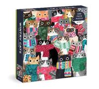 Galison 9780735373693 Wintry Cats Jigsaw Puzzle, Multicoloured, 500 Pieces