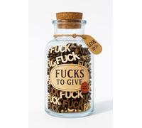WINUSD 7Oz Fucks to Give, Jar of Fuck Gift, Fuck Wooden Letter Piece, Funny Swear Jar, Funny Gifts for Men Women, Mother's Day Birthday Gifts, White Elephant Gift, Gag Gifts Stress Relief