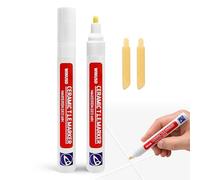 WINUSD White Grout Pen 2 Pack - Tile Grout Line Refresh Marker for Kitchen & Bathroom Floors & Shower Walls - Bright White Tile Joint Restorer, Quick Application, Easy Touch Up for Wall & Floor Tiles