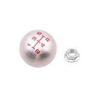 WINVOX for Civic for Fit for City FD2 FN2 EP3 5/6 Speed M10*1.5 Gear Shift Knob Car Ball Shape Shifting Head Aluminium Gear Head Gear Shift Knob Lever(5 Speed Silver)