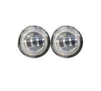 WINVOX For Hummer H2 2003 2004 2005 2006 2007 2008 2009 LED Bumper Fog Lights Halo Front Daytime Running Lamp DRL Light Assembly Front Headlights Assembly(2Piece Chrome)