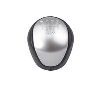 WINVOX for Kia for Forte for Soul for Touring I30 Car Styling PU Leahter Gear Shift Knob Lever Shifter Head Gear Shift Knob Lever(Silver 5 Speed)