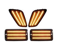WINVOX LED Turn Signal Light For Jeep For Wrangler TJ Front Bumper LED Turn Signal And 2PIECES Front For Fender Side Marker Lights Car LED Signal Lamp Turn Signal Light(4PIECES Amber Light)