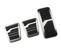 WINVOX Pedal Pads Stainless Anti-Slip Pedal Covers For ASX For Outlander For Lancer For Eclipse For Cross For Pajero AT MT No Drill Silver Pedal Covers