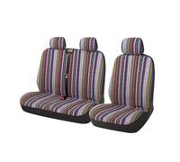 WINVOX Seat Covers For An For Opel For Vivaro 2006 Universal Striped Color Car Seat Covers Auto Seat Cover(AA)