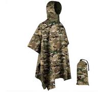 WINWAY Rain Poncho Military Style Poncho Multi Use Rip-Stop Camouflage Waterproof Raincoat