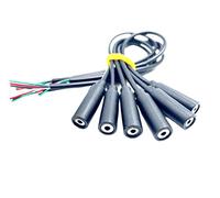 winwill 6Pcs 2.5mm Female Jack to Bare Wire Open End TRRS 4 Pole Stereo Audio Cable Replacement for Headphone Headset Earphone Microphone Repair Cable 11.8 inch