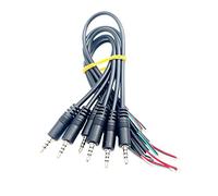 winwill 6Pcs 2.5mm Male Plug to Bare Wire Open End TRRS 4 Pole Stereo 2.5mm Plug Jack Connector Audio Cable Replacement for Headphone Headset Earphone Cable Repair