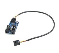 winwill 9pin USB Header Male 1 to 2 Female Extension Splitter Cable 9P Connector Adapter