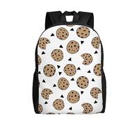 WiNwon Cookies Food Chocolate Chip Biscuits Printed School Backpack Lightweight School College Bookbag Casual Student Travel Laptop Daypack