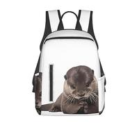 WiNwon Cute Otter Large Backpack Men School Bags for Women Laptop Backpack Travel Daypack Lightweight Bookbag for Students