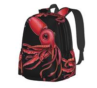 WiNwon Strawberry Squid Printed Schoolbag Women Casual Daypack Laptop Backpack Bookbag For Students Teenagers