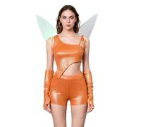 Winx Club for Women Cartoon Costume - Bloom, Flora, Stella, Musa, Layla, Aisha - Film and Series for Parties, Carnival, Halloween (Orange, L)