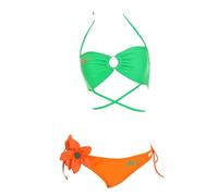 Winx Club Women's Bikini Sets Swimsuit Bathing Suit with Beach Gauze Skirt Stella Swimsuit Green Orange, Green and Orange, S