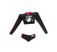 Winx Club Women's Flora You are Stronger Than You Think Two Piece Bikini Set Swimsuit Bathing Suit, Black, S