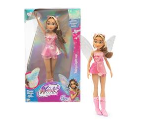 Winx Fairy Light Up Wings Doll - Flora with Sparkling Outfit & Glowing Wings - 27cm Fashion Doll with Poseable Limbs - Interactive Light-Up Wings for Magical Play - Official Winx Club Toy - Ages 4+