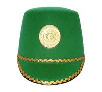 winying Bbritish Soldier Hat Adult Toy Soldier Costume Marching Band Majorette Ring Master Top Hat Cosplay Accessory Green One Size