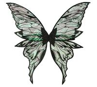 winying Elastic Strap Wings: Glittery Butterfly Wings for Themed Parties Black One Size