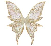 winying Elastic Strap Wings: Glittery Butterfly Wings for Themed Parties Champagne One Size