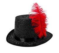 winying Felt Top Hats Set Deluxe Magician Ringmaster Costume Hats For Adults Comedy Cosplay Accessory Black One Size