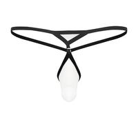 winying Mens G-string Briefs Thong Bikini Underwear Sexy T-Back Sissy Pouch Panties Swimwear Black B S