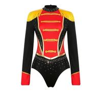winying Women One-piece Rompers Ring Master Carnival Outfit Black M