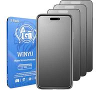 WINYU 3PCS Matte Tempered Glass Compatible with iPhone 17/17Pro Full Coverage Screen Protector Matt Anti-Glare Anti-Scratch 9H Tempered Glass Protective Film for iPhone 17/17Pro,6.3"