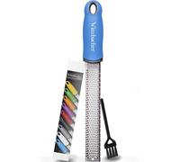 Winzbacher Premium Zester - Parmesan, Lemon, Nutmeg & Ginger Grater I Razor Sharp Stainless Steel I Dishwasher Safe I Includes Protection & Cleaning