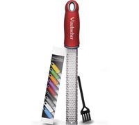 Winzbacher Premium Zester - Parmesan, Lemon, Nutmeg & Ginger Grater I Razor Sharp Stainless Steel I Dishwasher Safe I Includes Protection & Cleaning