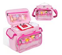 WINZEDGE Portable Carrying Case Compatible with Toniebox Starter Set and Tonies Figurines Characters, Carrying Bag for Tonies Headphones & Accessories，Pink