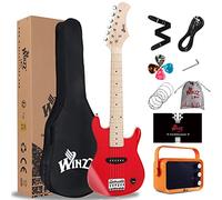 Winzz 30 Inch Kids Electric Guitar Beginner Kit, Junior 1/4 Size Mini Electric Guitar for Children with Amplifier, Beautiful Chritsmas Guitar Gifts - Glossy Red