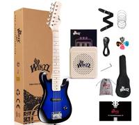 Winzz 30 Inch Kids Electric Guitar | Ideal for Chidren Ages 4-7, Blueburst